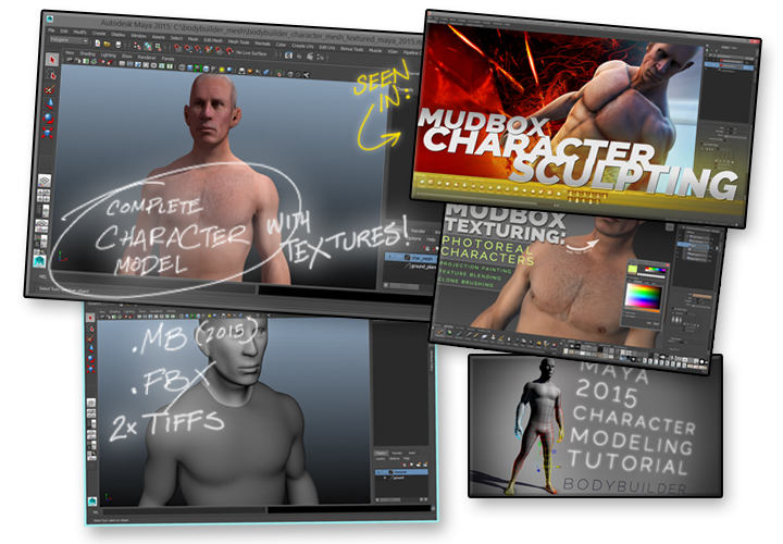 DOWNLOAD completed bodybuilder mesh with textures icon